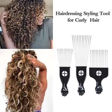 LEADUWAY Black Afro Combs for Easy Hair Styling