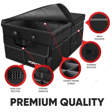 FORTEM Car Trunk Organizer - 50L Collapsible Storage