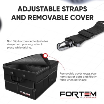 FORTEM Car Trunk Organizer - 50L Collapsible Storage