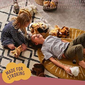 Living Nature Brown Dutch Lop Eared Rabbit Stuffed Animal | Fluffy Rabbit Animal | Soft Toy for Kids...