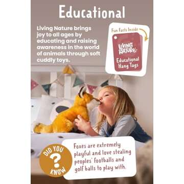 Living Nature Brown Dutch Lop Eared Rabbit Stuffed Animal | Fluffy Rabbit Animal | Soft Toy for Kids | 10 inches