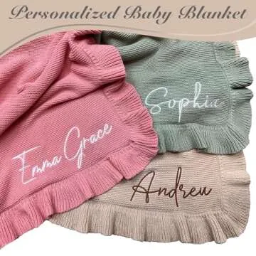 HuitzilAM Personalized Knit Baby Blanket for Newborns
