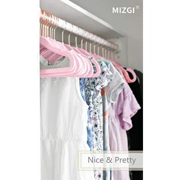 MIZGI Premium Kids Velvet Hangers for Stylish Storage Solutions