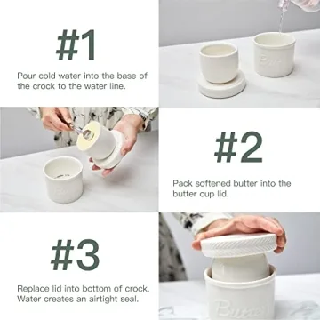 VOLENTENVIR French Butter Keeper for Soft Spreadable Butter