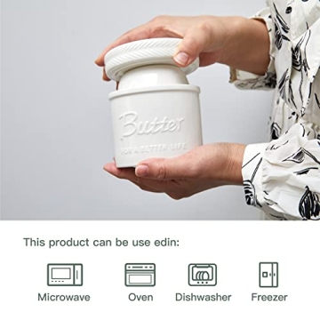 VOLENTENVIR French Butter Keeper for Soft Spreadable Butter