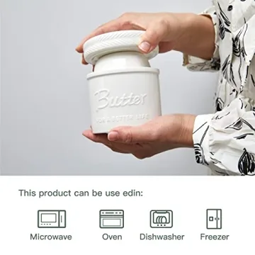 VOLENTENVIR French Butter Keeper for Soft Spreadable Butter