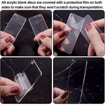 Duufin Acrylic Keychain Blanks Set for DIY Crafts