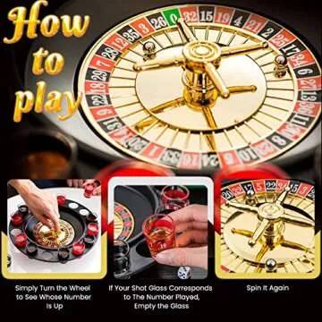 Bo Toys Glass Roulette Set - Ultimate Party Drinking Game