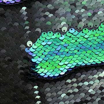 MOCOFO 4 Pack Glitter Sequins Pillow 16X16'' Decorative Pillow Cover Sequin Pillowcase Magic for Party Sofa Couch Car (2 Gradual Black+2 Matte Blue Purple)