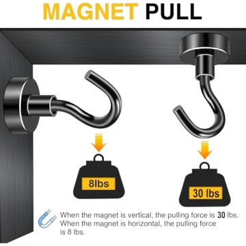Heavy Duty Magnetic Hooks for Home and Travel