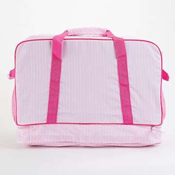 Lillian Vernon Personalized Duffel Bag for Kids - Pink Ballet, 100% Cotton Fabric, 19 x 9 x 13 inches