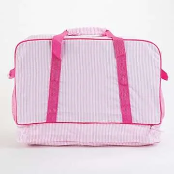 Lillian Vernon Personalized Duffel Bag for Kids - Pink Ballet, 100% Cotton Fabric, 19 x 9 x 13 inches