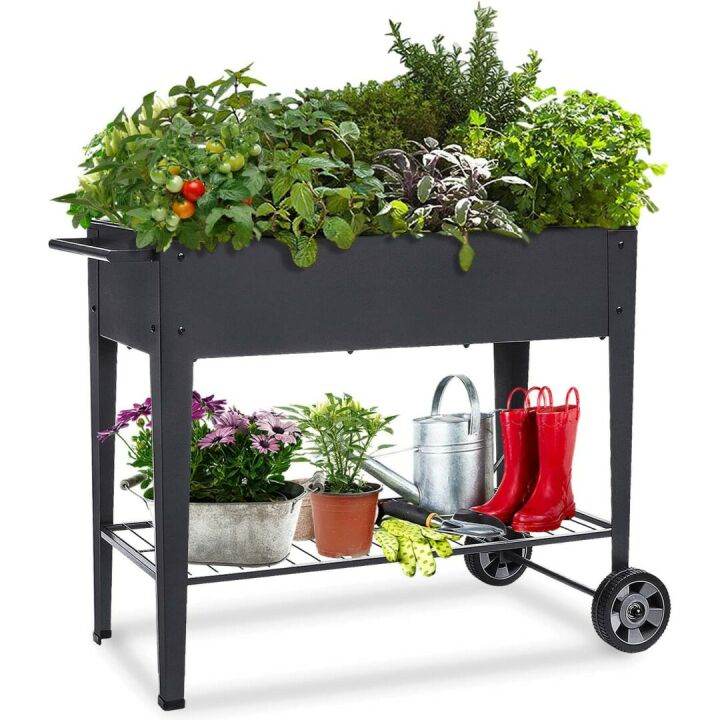 FOYUEE Elevated Planter Box with Legs for Gardens