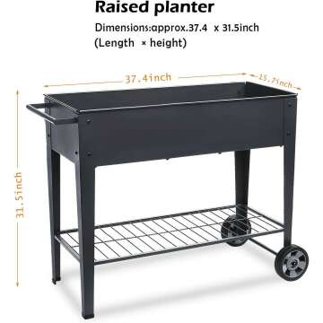 FOYUEE Elevated Planter Box with Legs for Gardens