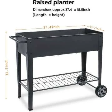 FOYUEE Elevated Planter Box with Legs for Gardens