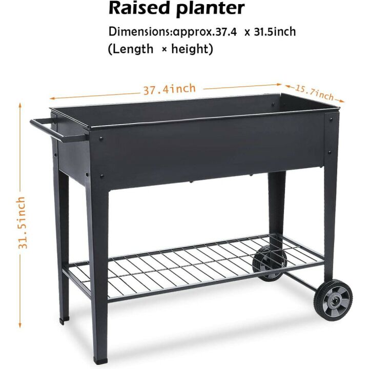 FOYUEE Elevated Planter Box with Legs for Gardens