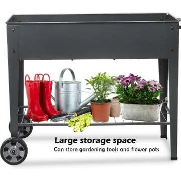 FOYUEE Elevated Planter Box with Legs for Gardens