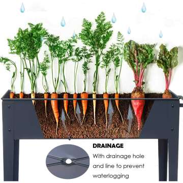 FOYUEE Elevated Planter Box with Legs for Gardens