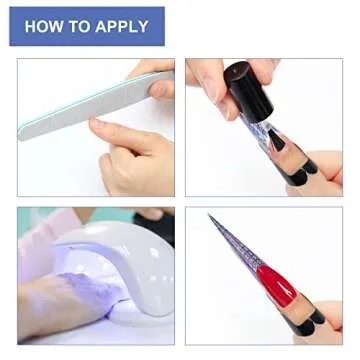 AHIER Nail Forms, 100PCS Acrylic Elongated Swallow Self Adhesive Gel Nail Extension Nail Forms for DIY Tool UV Gel Forms Guide Stickers