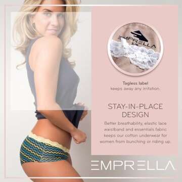 Emprella Seamless Cotton Panties for Women - 5 Pack