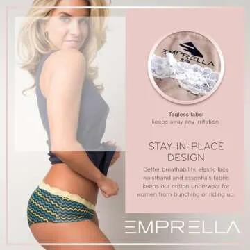 Emprella Seamless Cotton Panties for Women - 5 Pack