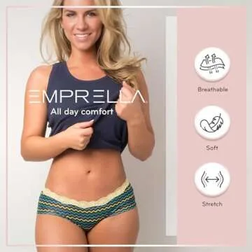 Emprella Seamless Cotton Panties for Women - 5 Pack
