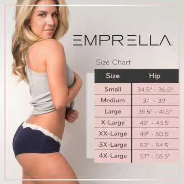 Emprella Seamless Cotton Panties for Women - 5 Pack
