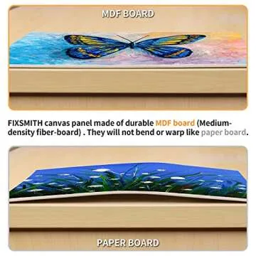 FIXSMITH 12x16 Inch Canvas Panels for Painting 14 Pack