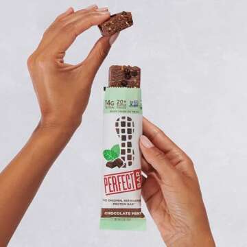 Perfect Chocolate Mint Protein Bars - High Protein, Organic