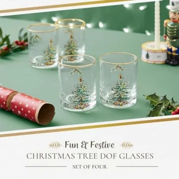 Stunning Spode Old Fashioned Glasses for Holiday Cheers