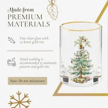 Stunning Spode Old Fashioned Glasses for Holiday Cheers
