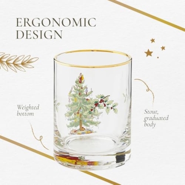 Stunning Spode Old Fashioned Glasses for Holiday Cheers