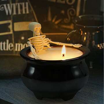 ZISDHNEO Refillable Skull Candles - Gothic Home Decor
