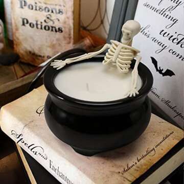 ZISDHNEO Refillable Skull Candles - Gothic Home Decor