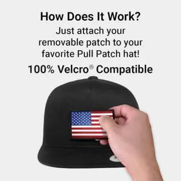 Pull Patch Flat Bill Snapback Trucker Hat | Black Tactical Cap | 2x3 in Loop Surface to Attach Morale Patches