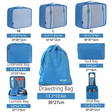 BAGAIL Packing Cubes Set for Easy Travel Organization