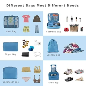 BAGAIL Packing Cubes Set for Easy Travel Organization