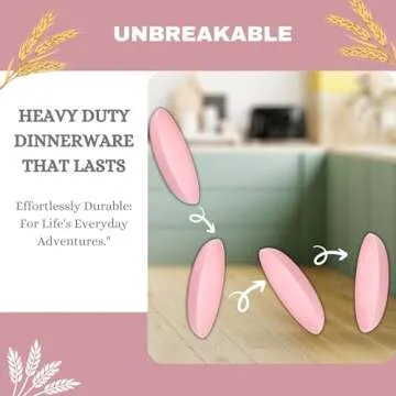 Durable ECOSTAR Wheat Straw Dinnerware Set for All Ages