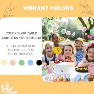 Durable ECOSTAR Wheat Straw Dinnerware Set for All Ages