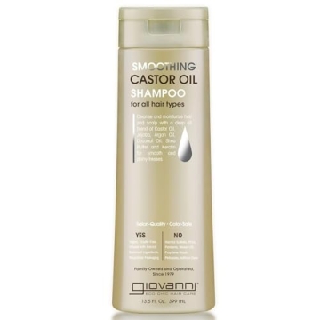 GIOVANNI Smoothing Castor Oil Shampoo – All Hair Types, Moisturize Hair & Scalp, Hydrate & Tame Fr...