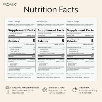 Promix Debloat Prebiotics and Probiotics Immune Support Supplement for Digestive Health, Nausea Reli...