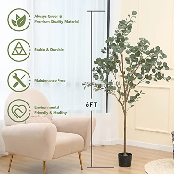 Gorgeous 71 Inch DIIGER Eucalyptus Tree for Home Decor
