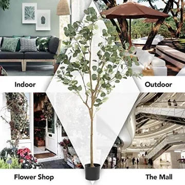 Gorgeous 71 Inch DIIGER Eucalyptus Tree for Home Decor