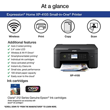 Epson Expression Home XP-4105 All-in-One Wireless Printer