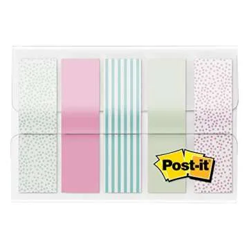 Post-it Pattern Flags, 100/On-the-Go Dispenser, .47 in, Gradient Pattern Collection (684-GRDNT)
