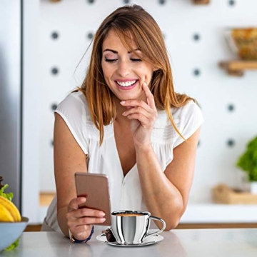 Elegant 12oz Insulated Stainless Steel Coffee Cup Set