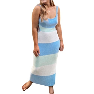 NUFIWI Women Backless Maxi Dress for Summer Styles