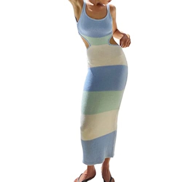 NUFIWI Women Backless Maxi Dress for Summer Styles