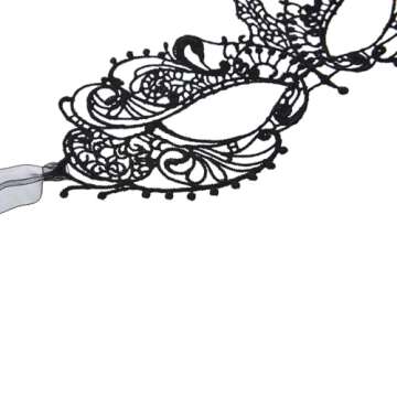 Liatunou Women Masquerade Mask, Classic Lace Eye Mask, Soft Gentle Material for Ball Party/Halloween Costume Accessories/Mardi Gras (Black)