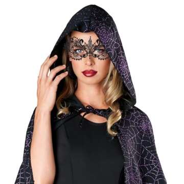 Liatunou Women Masquerade Mask, Classic Lace Eye Mask, Soft Gentle Material for Ball Party/Halloween Costume Accessories/Mardi Gras (Black)